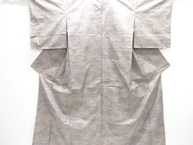 JAPANESE KIMONO / OSHIMA TSUMUGI / UNUSED / WOVEN FLOWER CREST / 5MARUKI